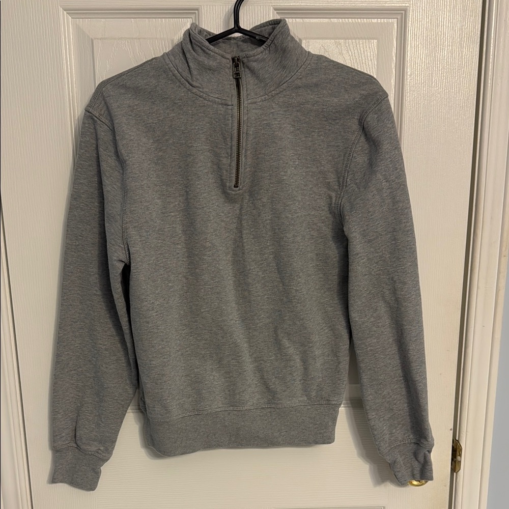 KOTN Gray Zip Up Sweater High Collar
